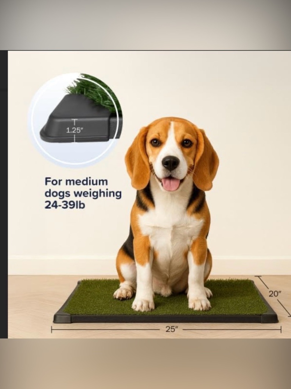 Dog Potty Training Grass Mat for Medium Dogs